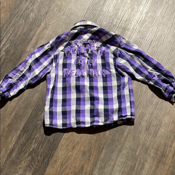 4/$20 Kenneth Cole Plaid Button Up Shirt Sz 3 - Picture 4 of 5